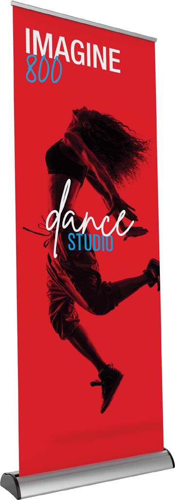 Imagine 800 Retractable Banner Stand 3' to 8' (Replacement Graphic Only - No Stand Included) Full Color Print on 2 Sides - 33.5" W x 83.35" H